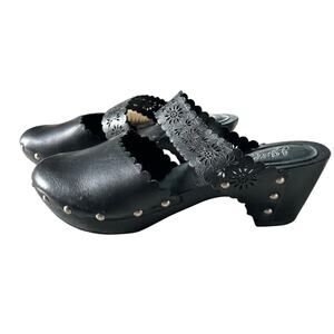 Matisse J.Jill‎ Women’s Size 8 Black Leather Brazilian Clogs